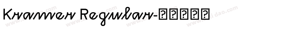 Kramer Regular字体转换